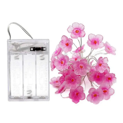 Cherry Blossom Fairy Lights, Battery or USB Powered