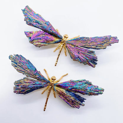 Natural Black Tourmaline Dragonfly – Handcrafted Healing Crystal Decor