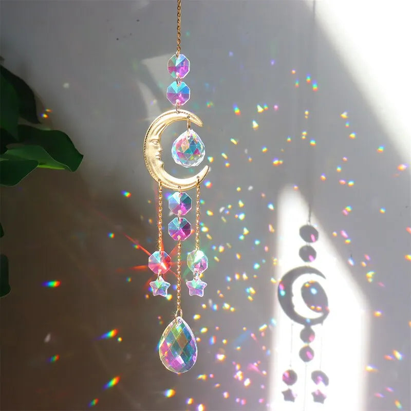 Crystal Chime Suncatcher – Modern Love-Themed Decor