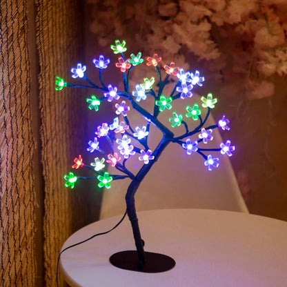 Cherry Blossom LED Bonsai Tree Light – Elegant Holiday Lamp Home Decor