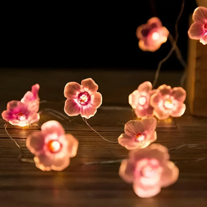 Cherry Blossom Fairy Lights, Battery or USB Powered