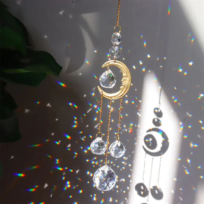 Crystal Chime Suncatcher – Modern Love-Themed Decor