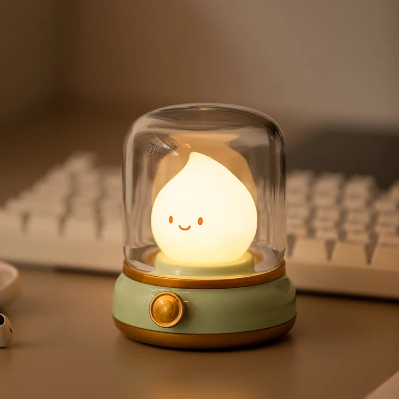 Cute Kerosene Night Lamp – Compact and Long-Lasting LED Light