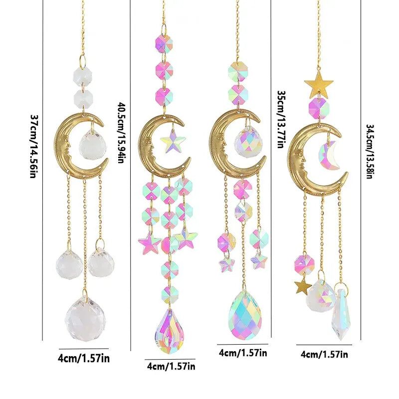 Crystal Chime Suncatcher – Modern Love-Themed Decor