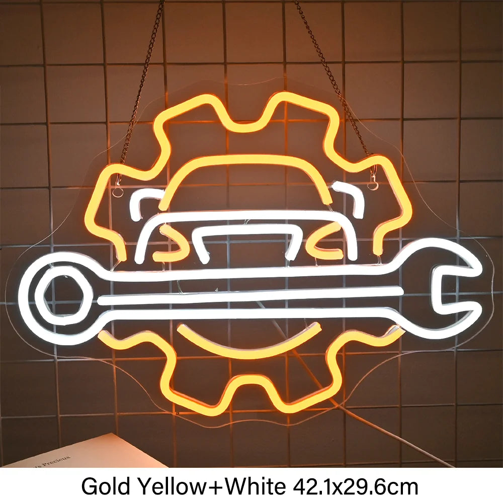 Check Engine Neon Light – Vibrant Wall and Room Decoration