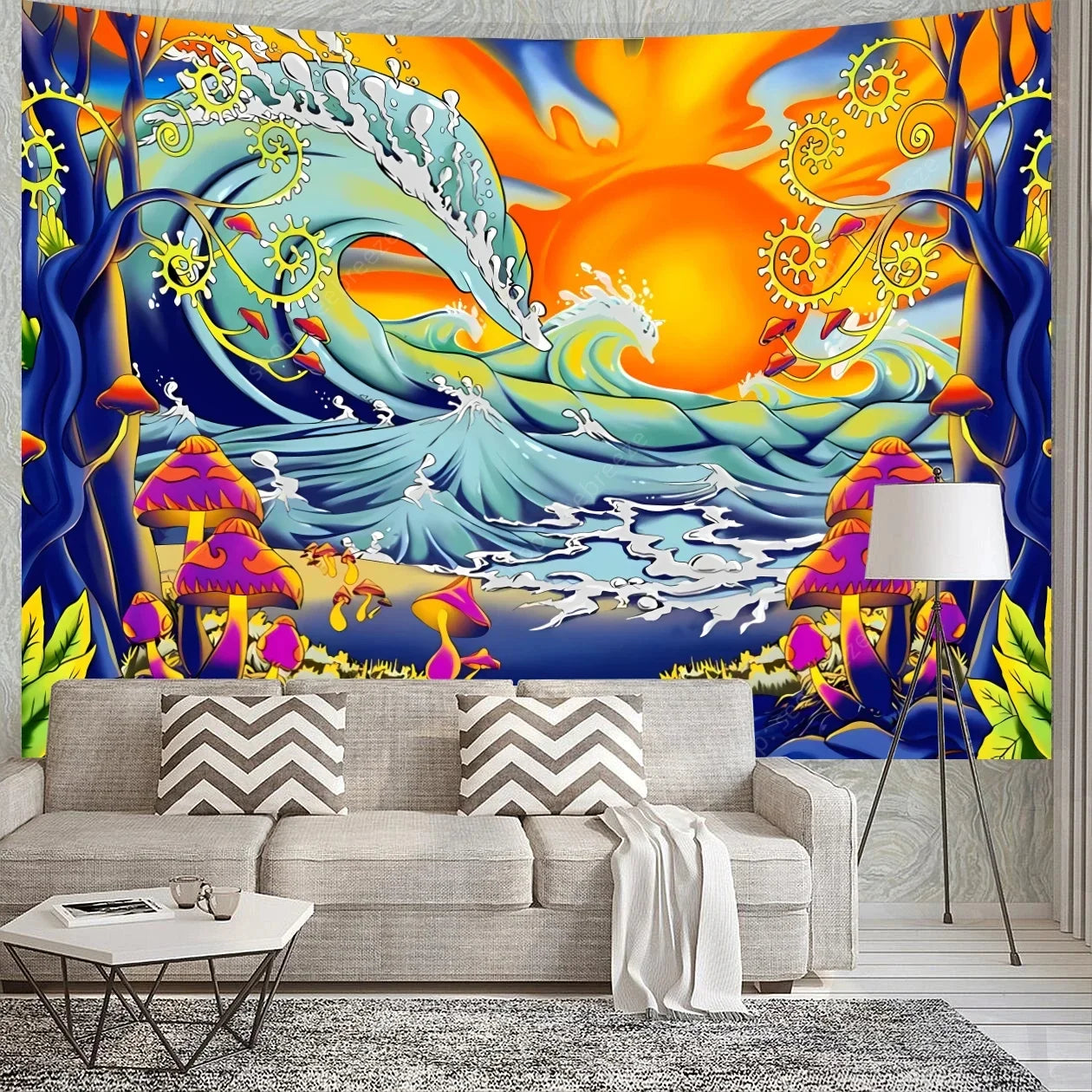 Printed Tapestry UV reactive – Elegant and Versatile Home Decor