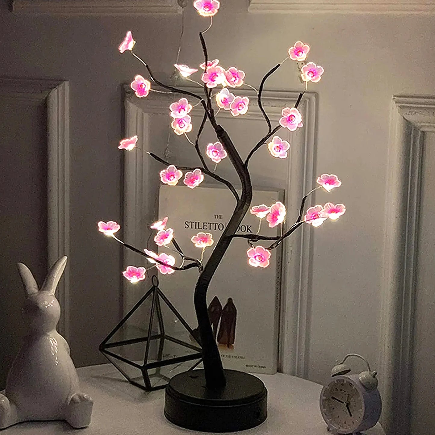 Cherry Blossom Tree LED Lamp – Warm and Elegant Night Light