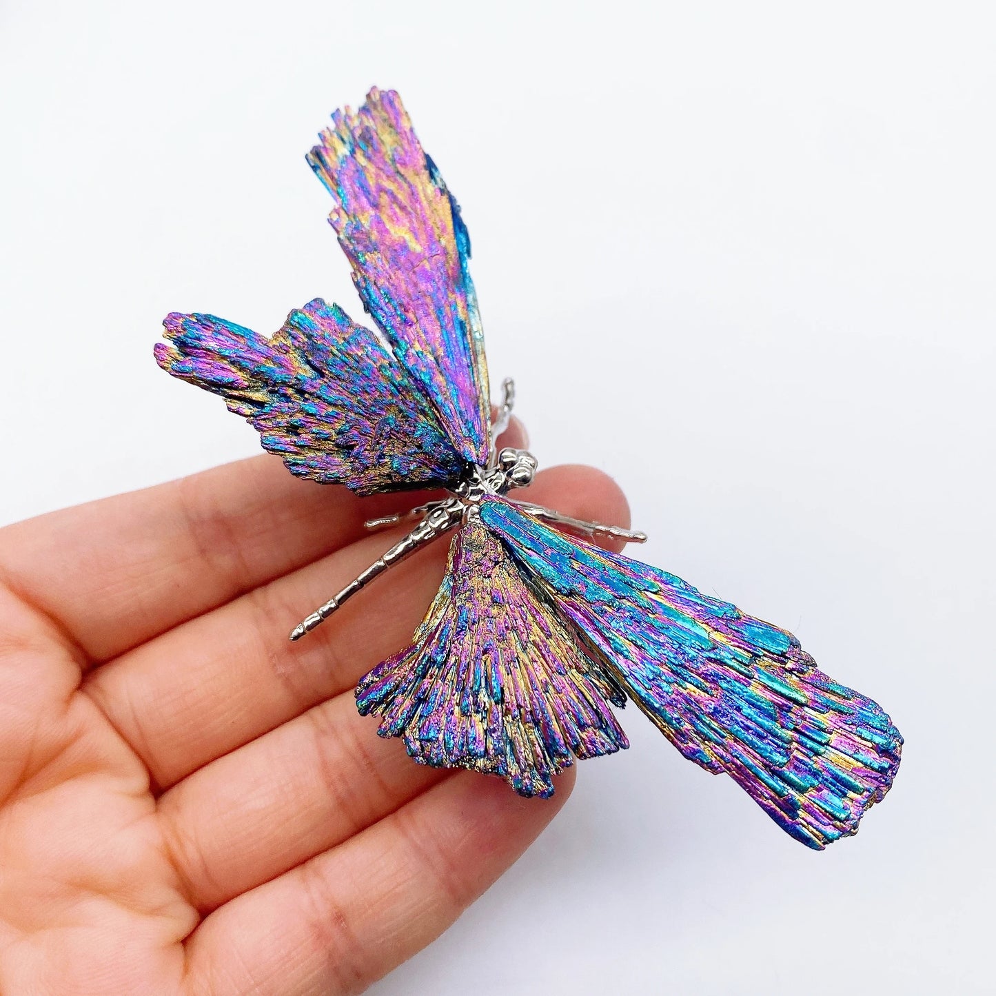 Natural Black Tourmaline Dragonfly – Handcrafted Healing Crystal Decor