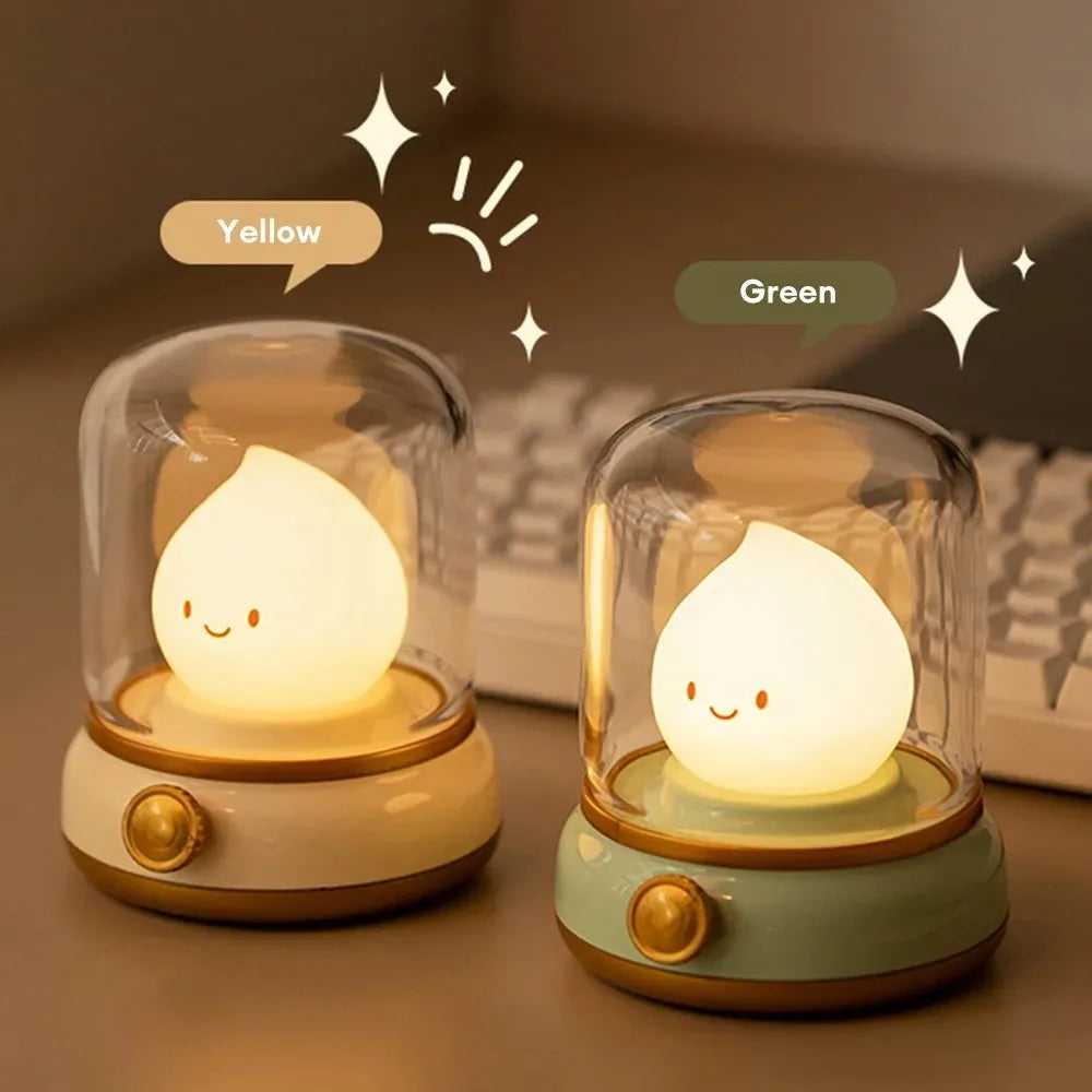 Cute Kerosene Night Lamp – Compact and Long-Lasting LED Light