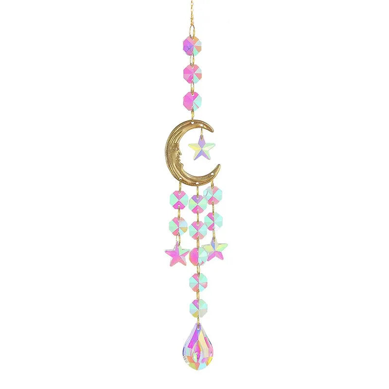 Crystal Chime Suncatcher – Modern Love-Themed Decor