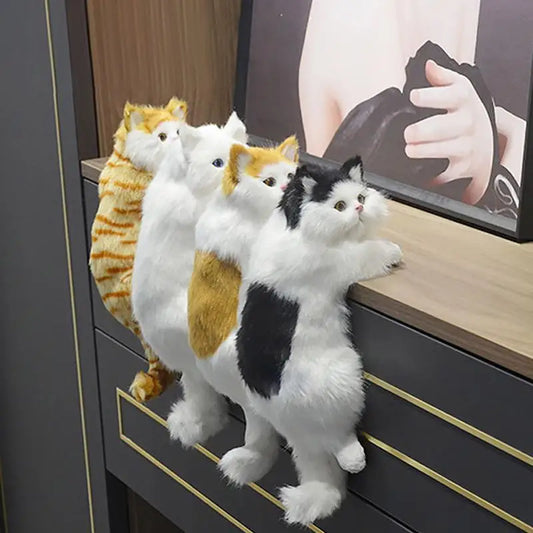 Simulation Furry Hanging Cat – Adorable Plush Decoration