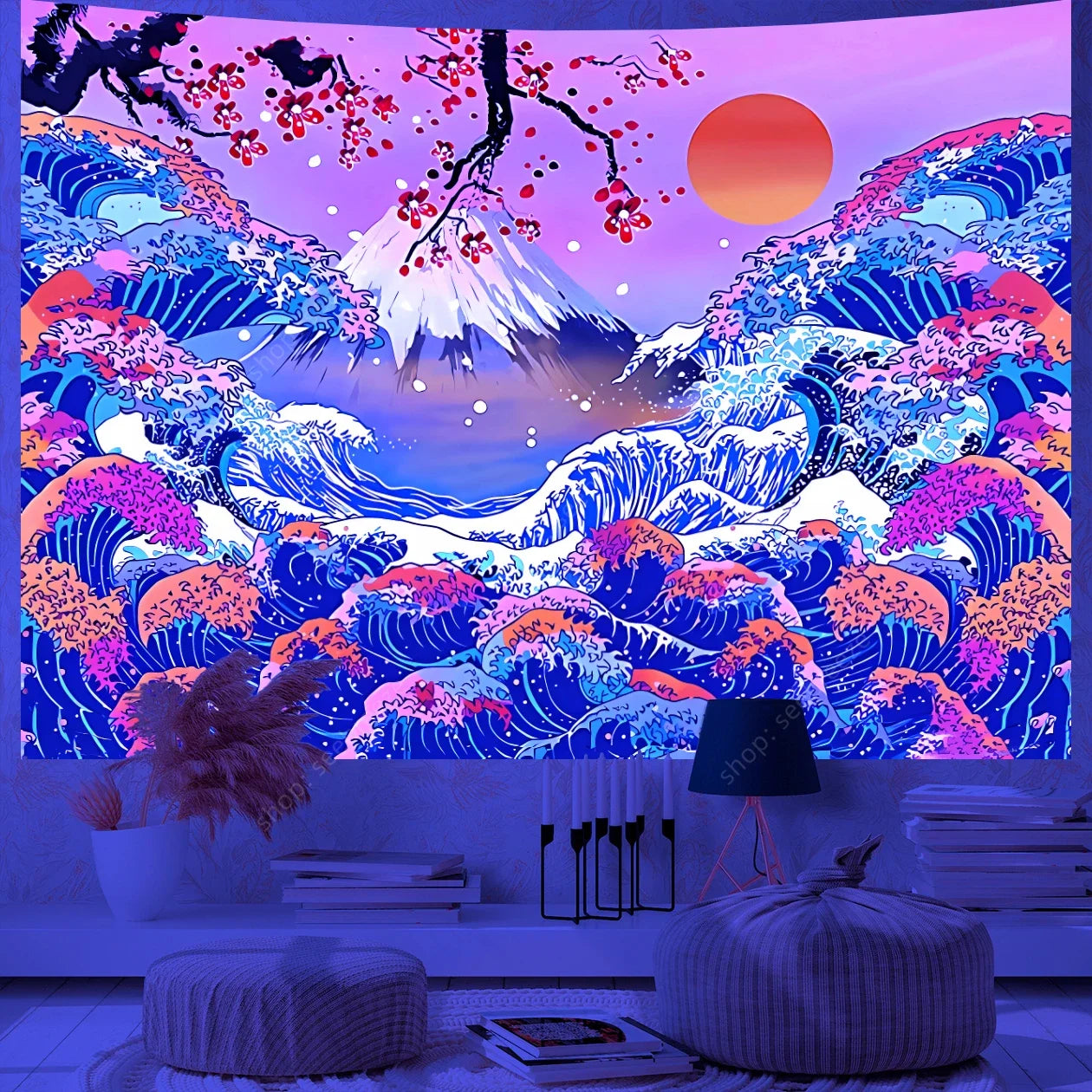 Printed Tapestry UV reactive – Elegant and Versatile Home Decor