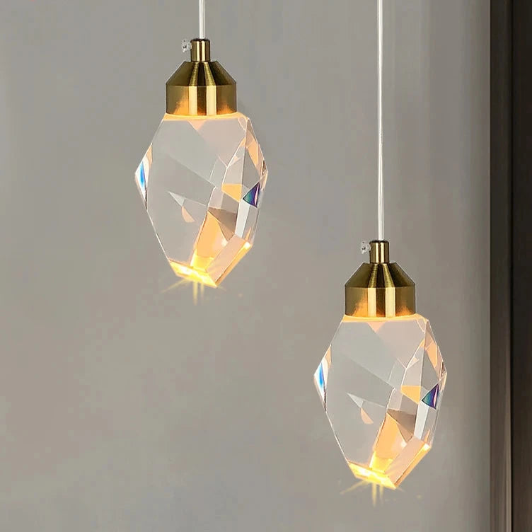 HONGDENGDENGSHI Modern Crystal Pendant Light – Stylish Nordic Retro Design