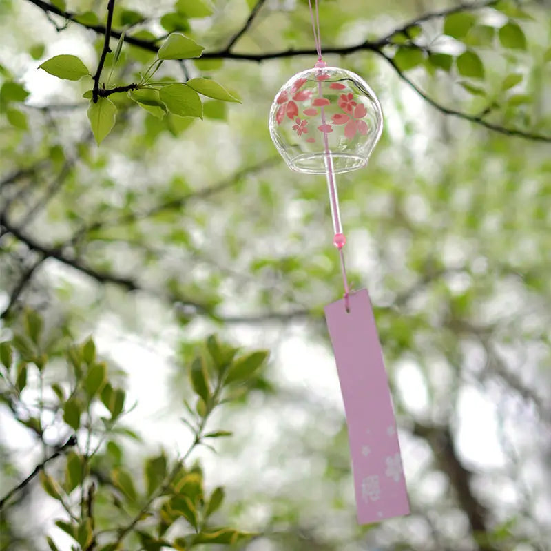 Handmade Sakura Wind Chimes – Japanese Glass Furin