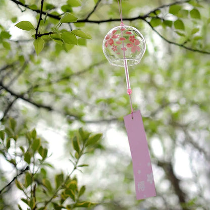 Handmade Sakura Wind Chimes – Japanese Glass Furin