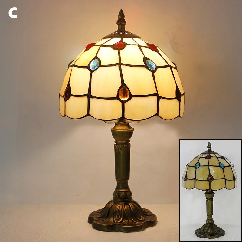 Khelse Retro Tiffany Table Lamp – Timeless Mediterranean Style