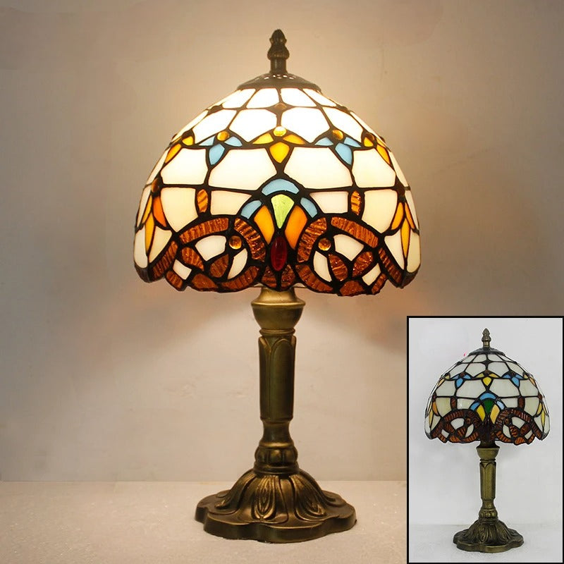 Khelse Retro Tiffany Table Lamp – Timeless Mediterranean Style