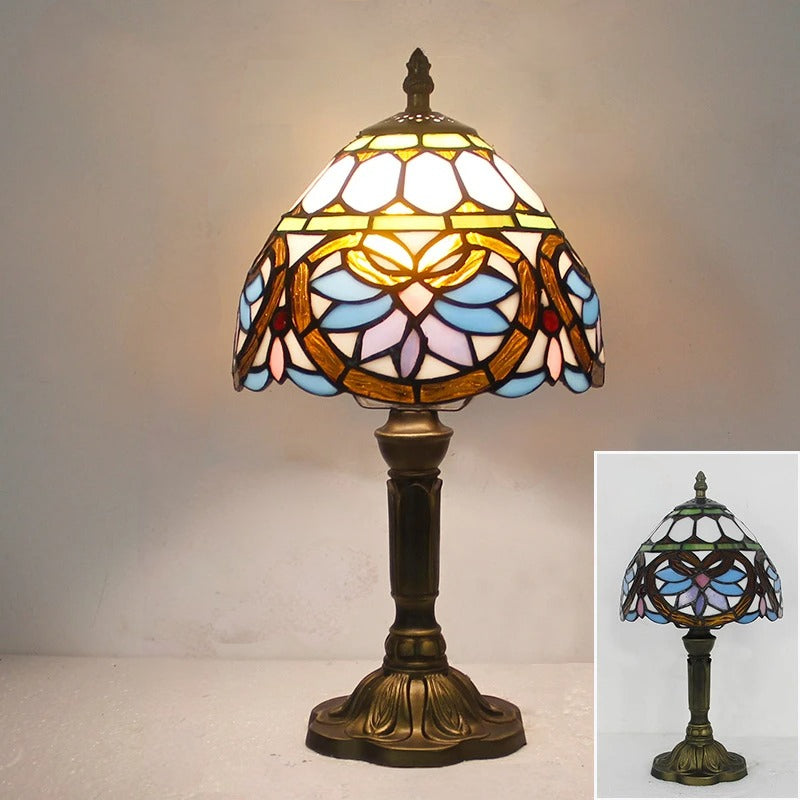 Khelse Retro Tiffany Table Lamp – Timeless Mediterranean Style