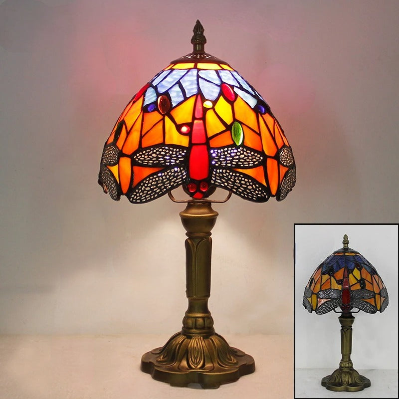 Khelse Retro Tiffany Table Lamp – Timeless Mediterranean Style